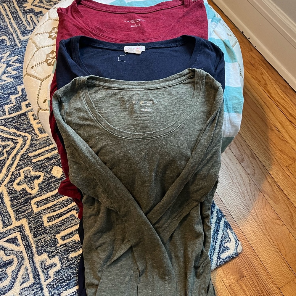 Three maternity long sleeve tshirts